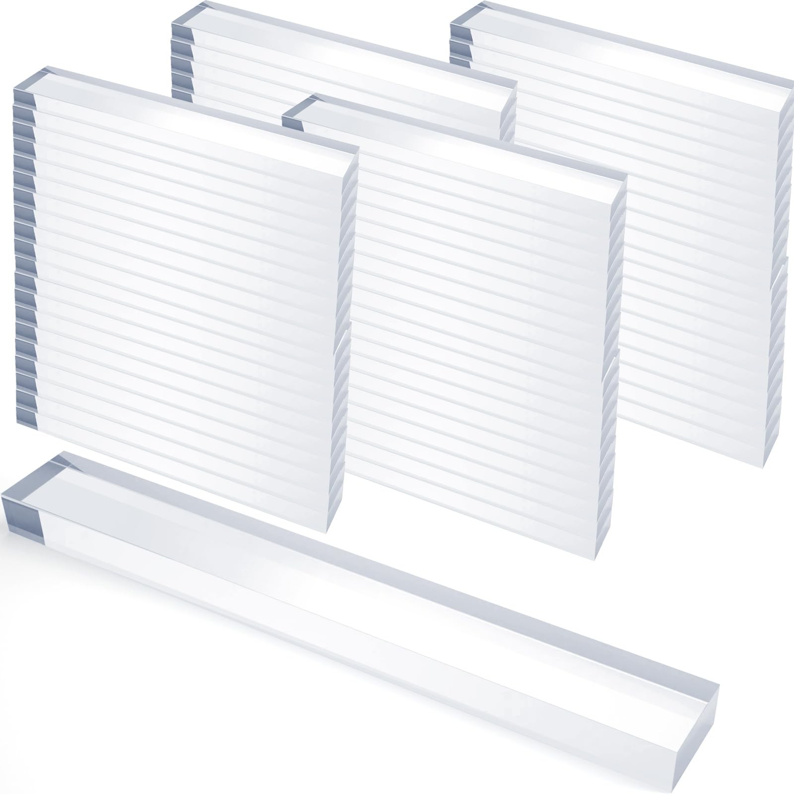 Innconee 100 Pcs 1/8″ x 1/4″ x 2″ Clear Setting Blocks for Glass Shower Glass Sh