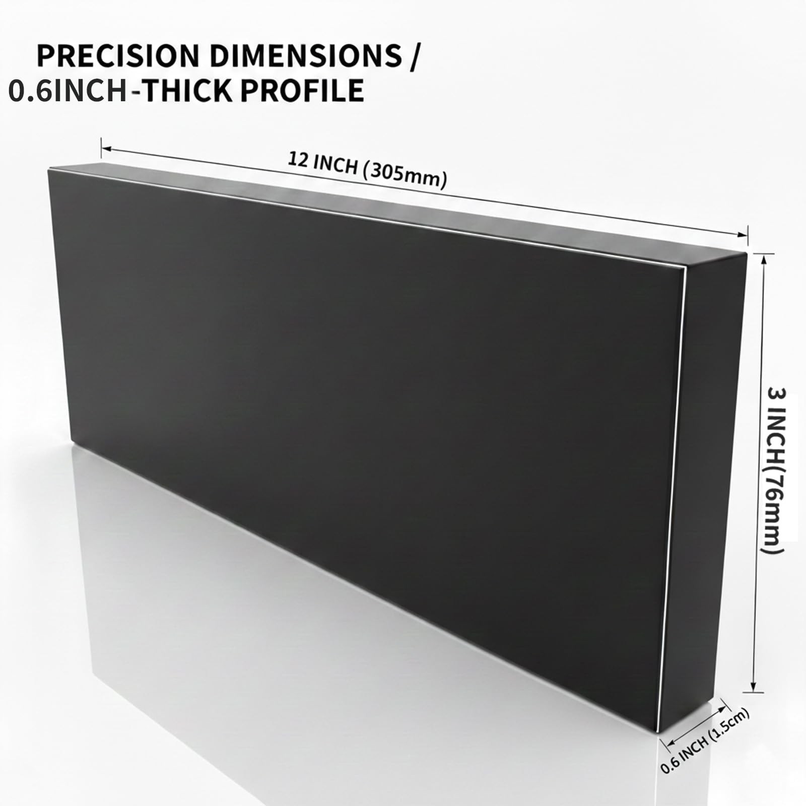 HDPE Plastic Block 0.6Inch Black Plastic Block 12x3In High Density Polyethyle…