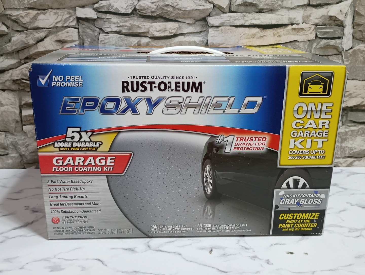 Rust-Oleum 1-CAR 317236 Gray Indoor Epoxy Shield Garage Floor Coating Kit