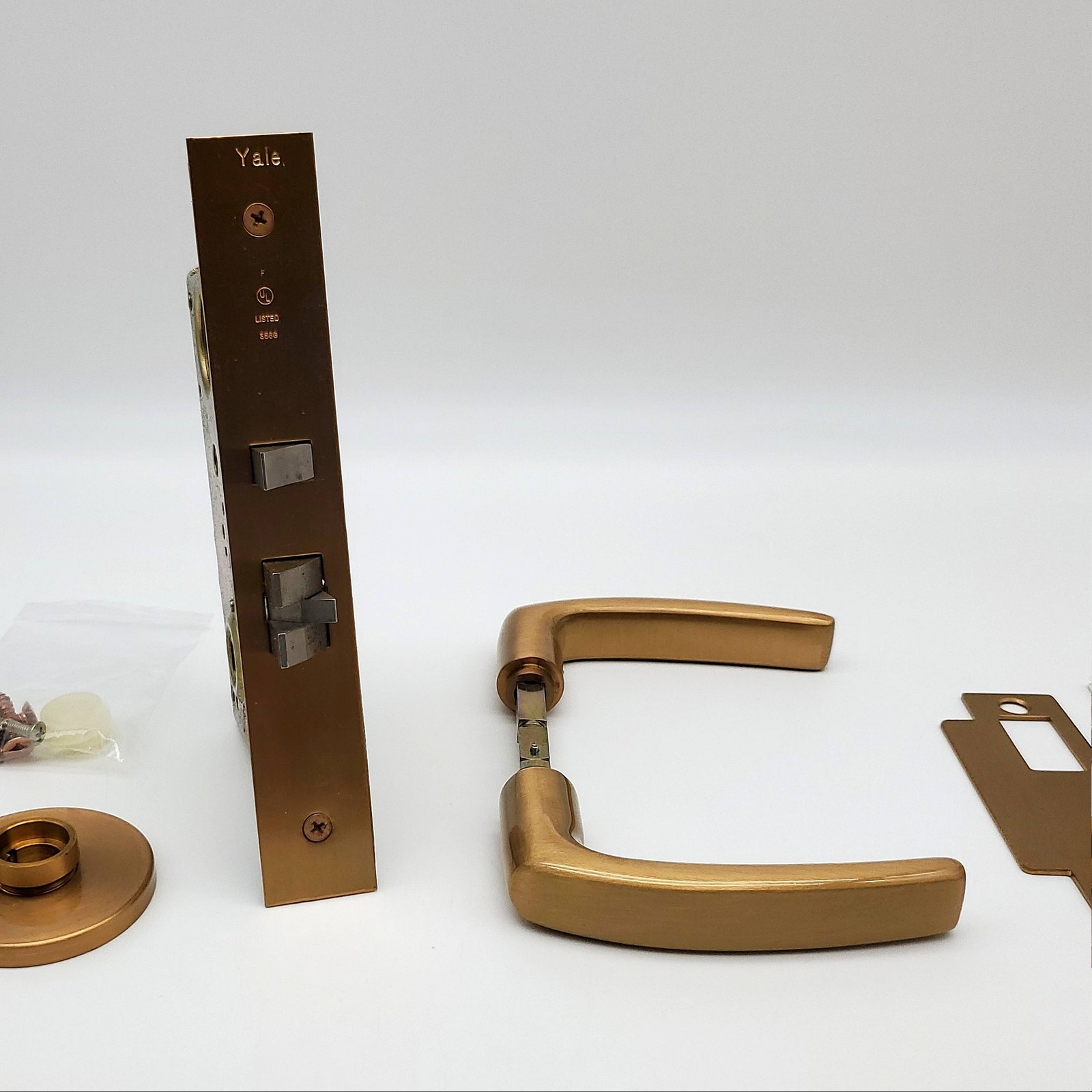 Yale 8708 Mortise Lockset Classroom Function LH Satin Bronze MOR Trim 2-3/4″ BS