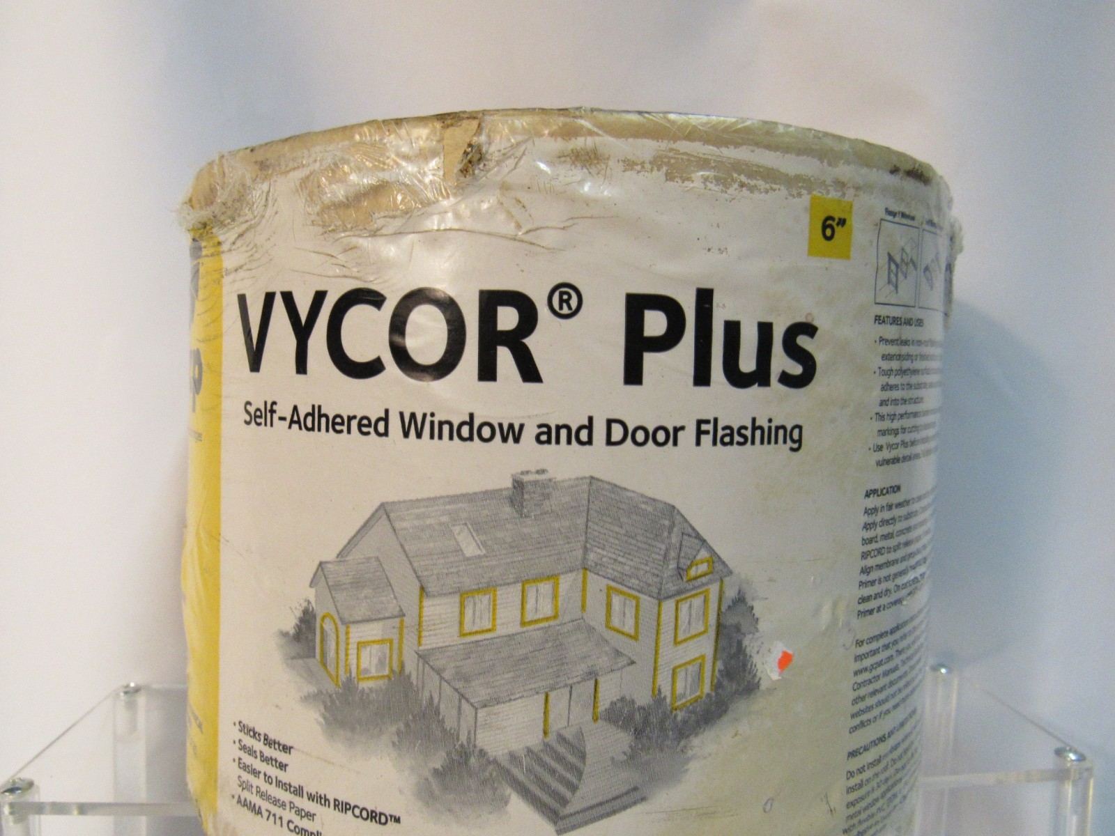 Grace Vycor Plus Self-Adhered Window and Door Flashing 6 Inch x 75 Foot