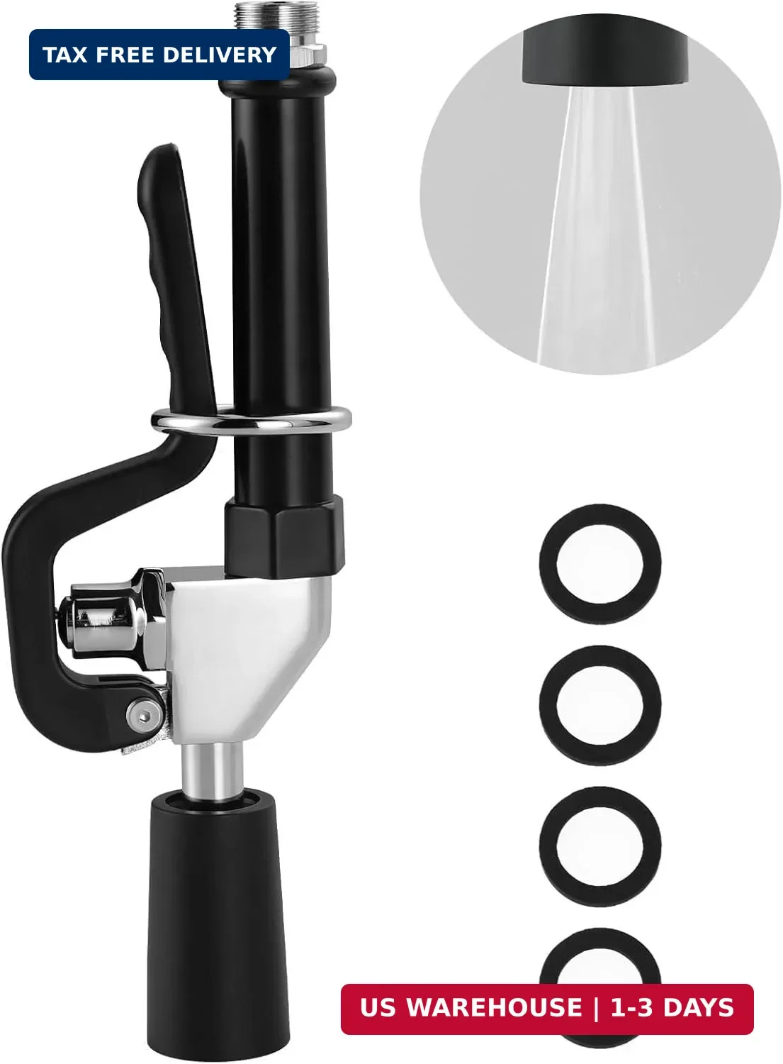 Pre Rinse Sprayer Commercial Sink Sprayer Head, Low Lead Spray Valve Dish Spraye