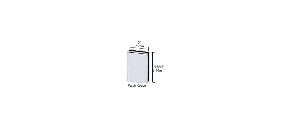 CRL EUR681PS Polished Stainless EUR Series Center Housed Patch Lock