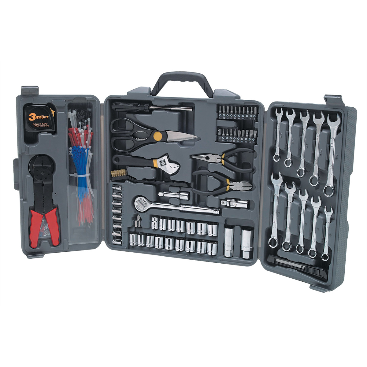 W1519Wilmar Corp. / Performance Tool 265 Piece Tri-Fold Tool Set w/Cable Ties