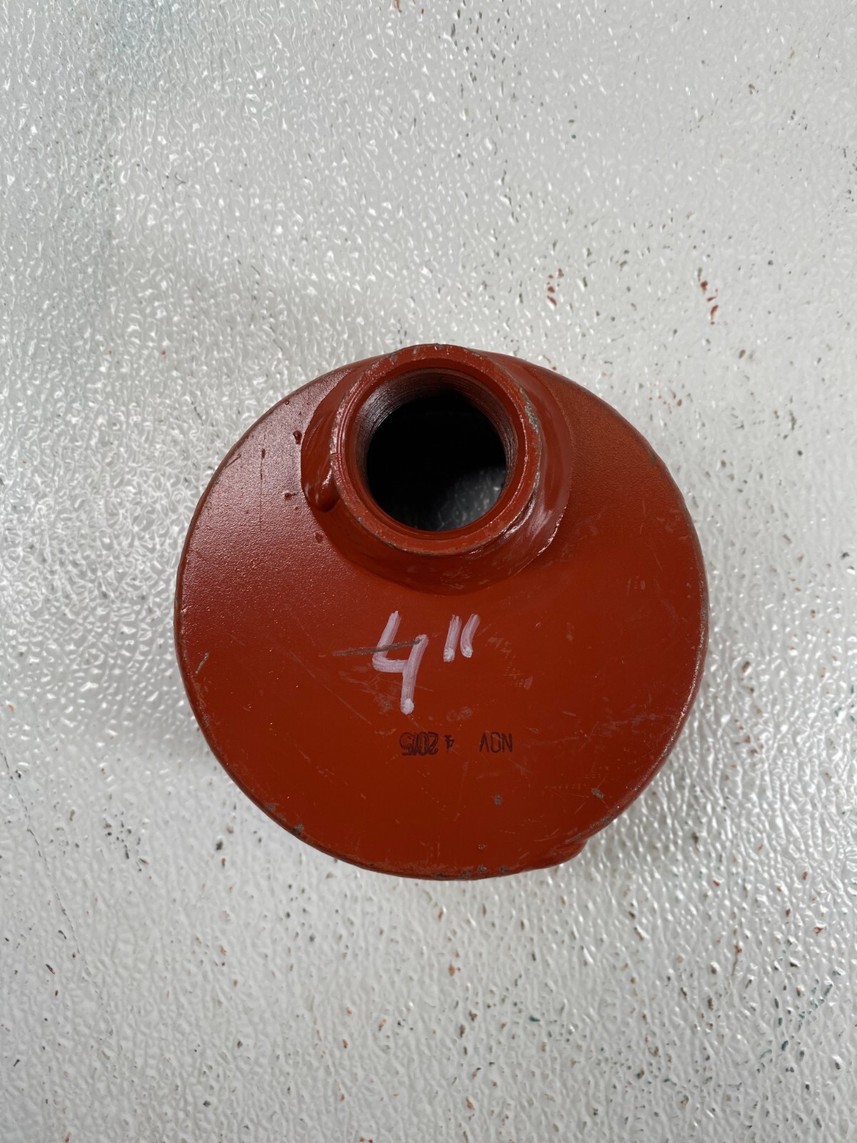 4″ Grooved End Drain Cap Pipe Fitting w/ 1″ Female Thread NPT Outlet Drain