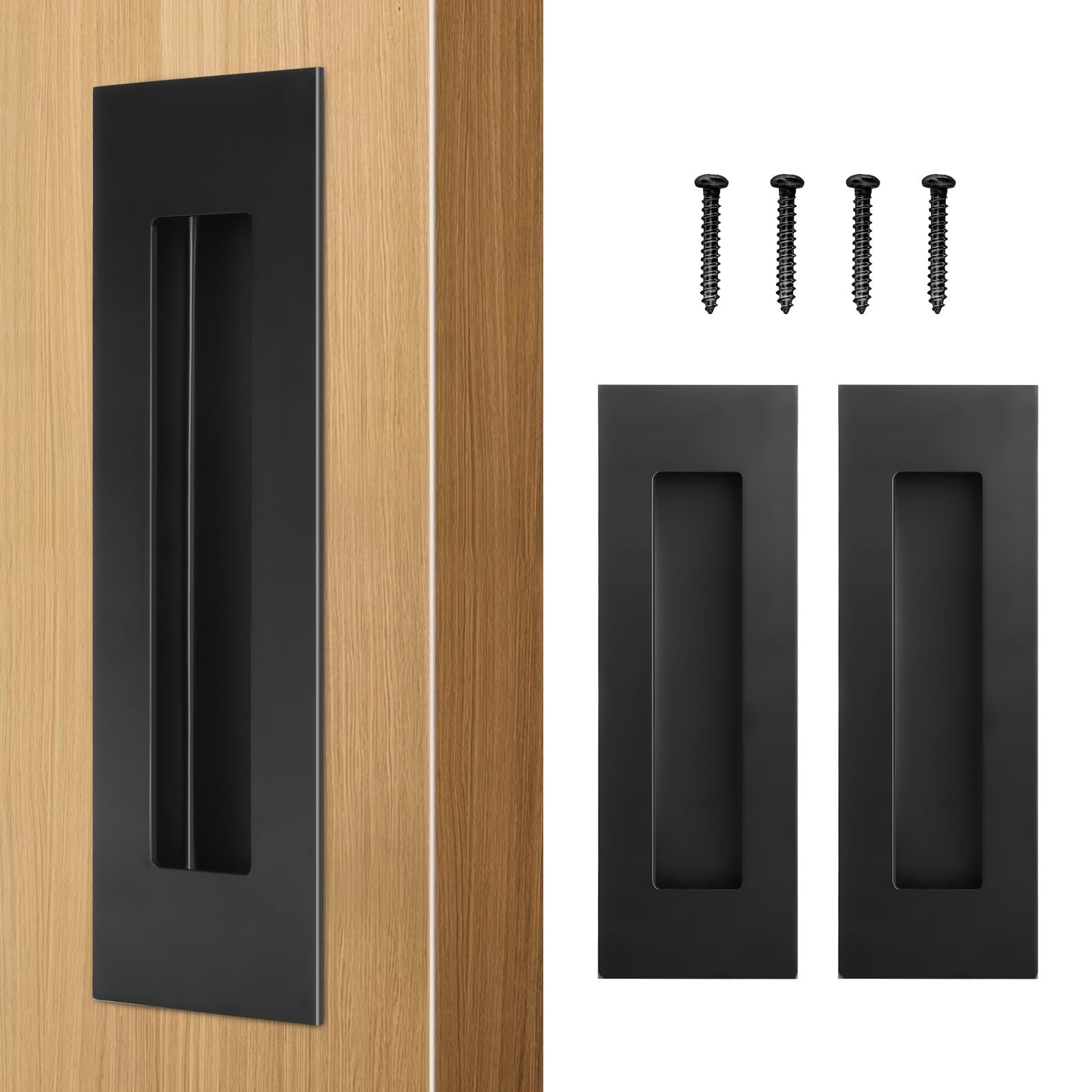 HBL’ 2 Pack | 5.9 Inch Pocket Door Pulls, 304 Stainless Steel Sliding Closet …
