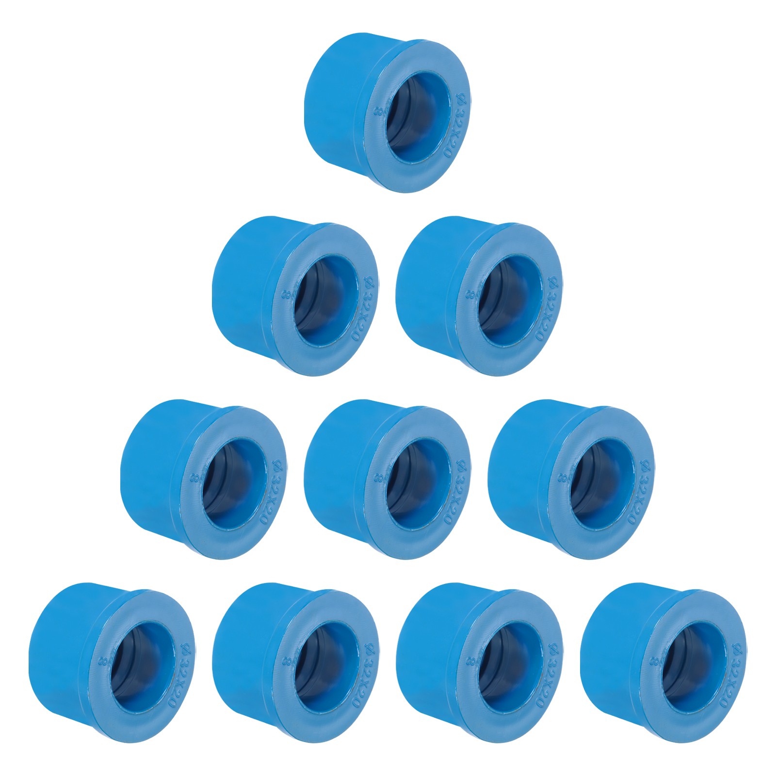 10 Pcs PVC DWV Reducer Bushing 1″ x 3/4″ (Socket x Socket) Connector Blue