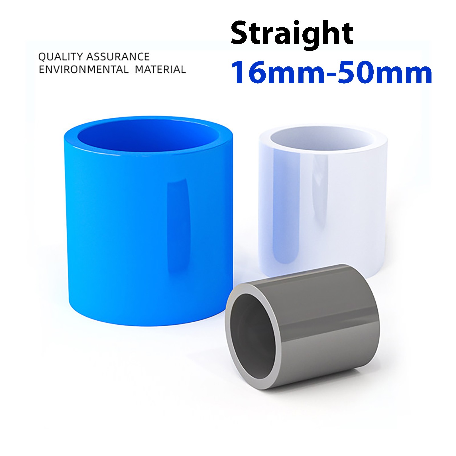 PVC Pipe Fittings Elbow Tee 3/4/5-Way Plumbing Connector Solvent Weld 16mm-50mm