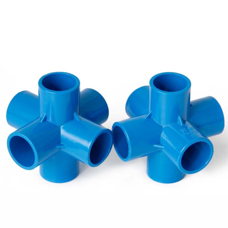 20/25-50mm PVC Three-Dimensional Water Pipe Right-Angle Rack Fittings 4/5/6 Way