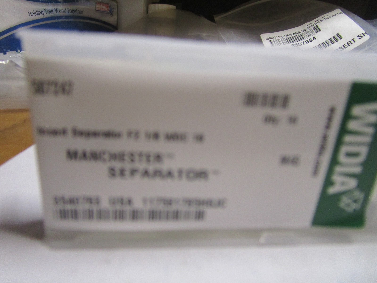 3540763 1/8″ Cut Width 4° Edge Grade M45 RH Separator™ F Insert QTY 10
