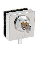 CRL 03P12 Chrome Deluxe Slip-On Showcase Lock for 1/2″ Glass
