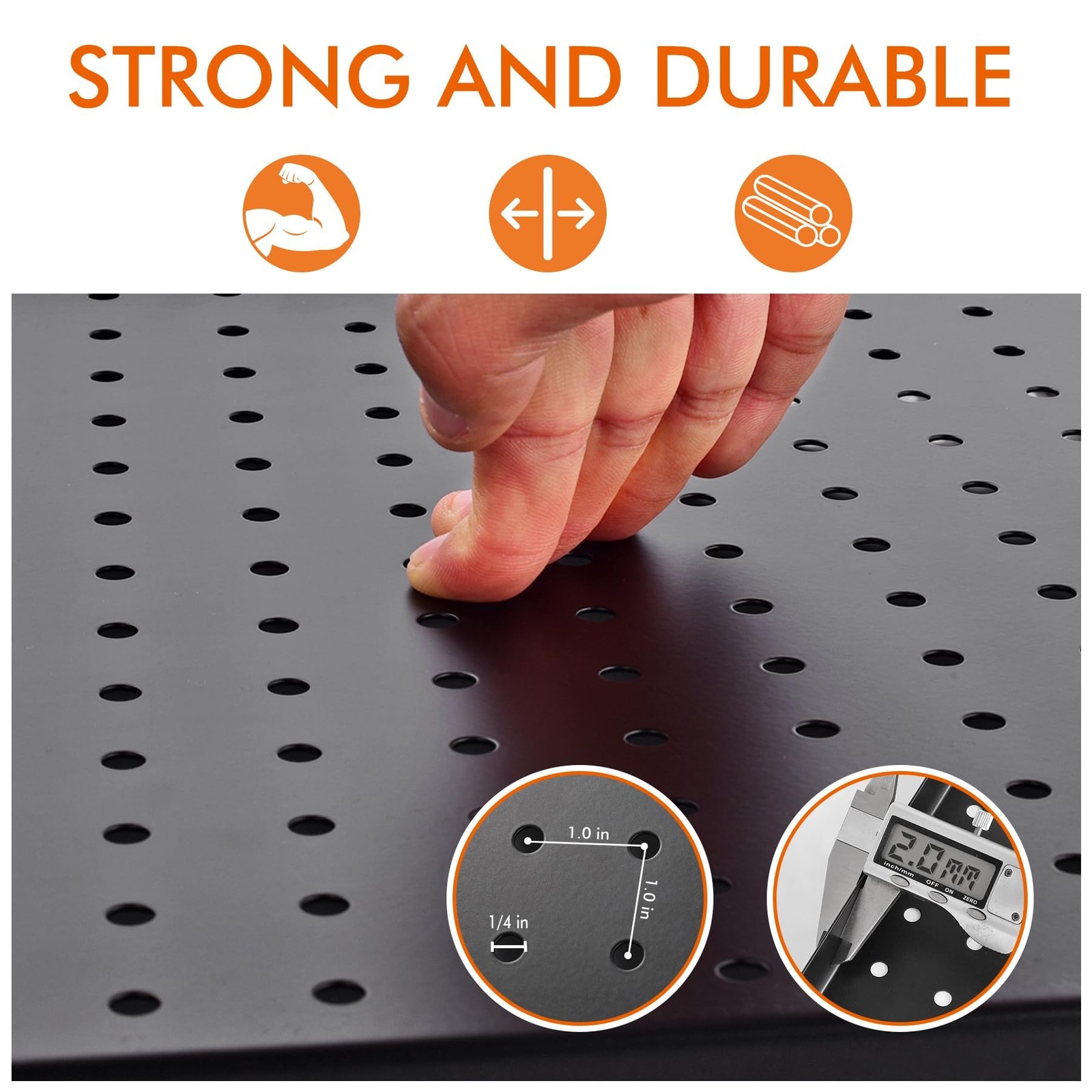 Metal Pegboard Panels 2 Pack 17×13 Inch Heavy Duty Steel Wall Boards(Black) |…