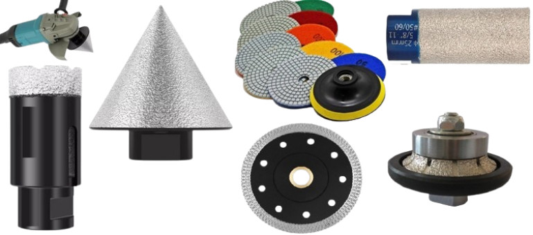 Granite Countertop Tool Kit Diamond Drill Blade 3/8″ Edge Router Bit Polish