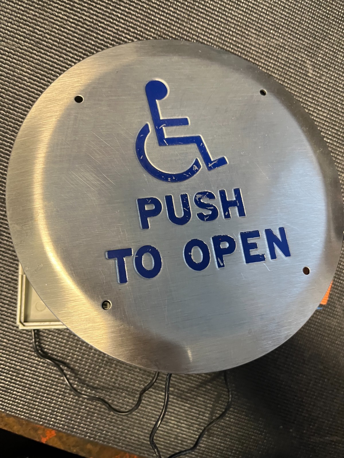 Round Handicapped Push To Open Button, Door Opener Switch NEW Free Ship USA