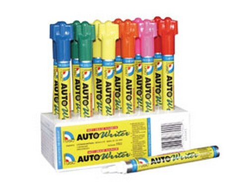 US Chemical And Plastics Auto Writer Window Painting Markers Green 12-Pk (37007)