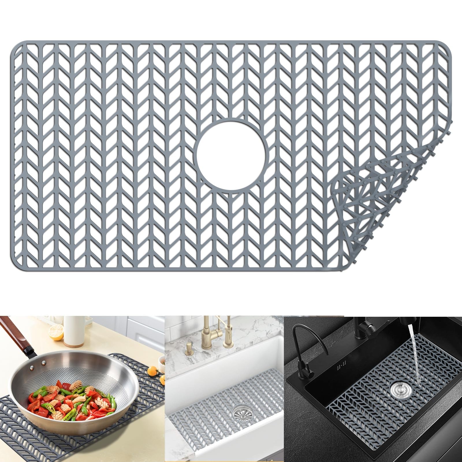 Sink Protectors for Kitchen Sink 12″ 13″ 16″ 18″ 19″ 24″ 26″ 28″ 29″ 30″,Sili…