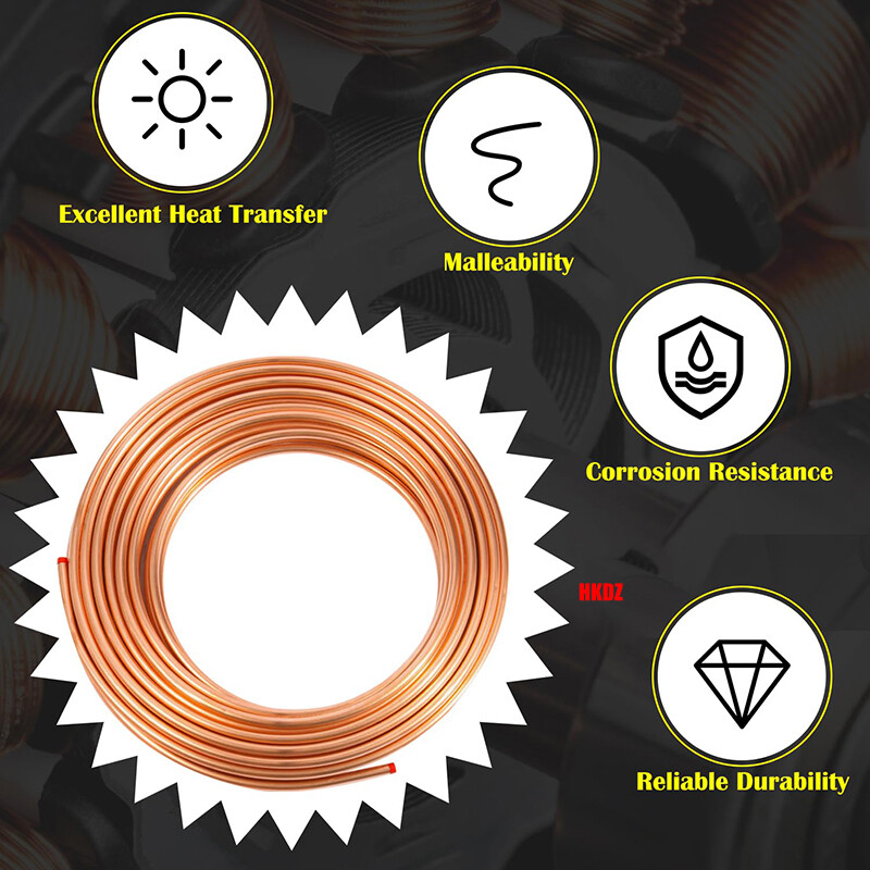 Copper Pipe Microbore Heating Tubing Gas Water LPG Oil DIY Plumbe Metre OD 2~8mm