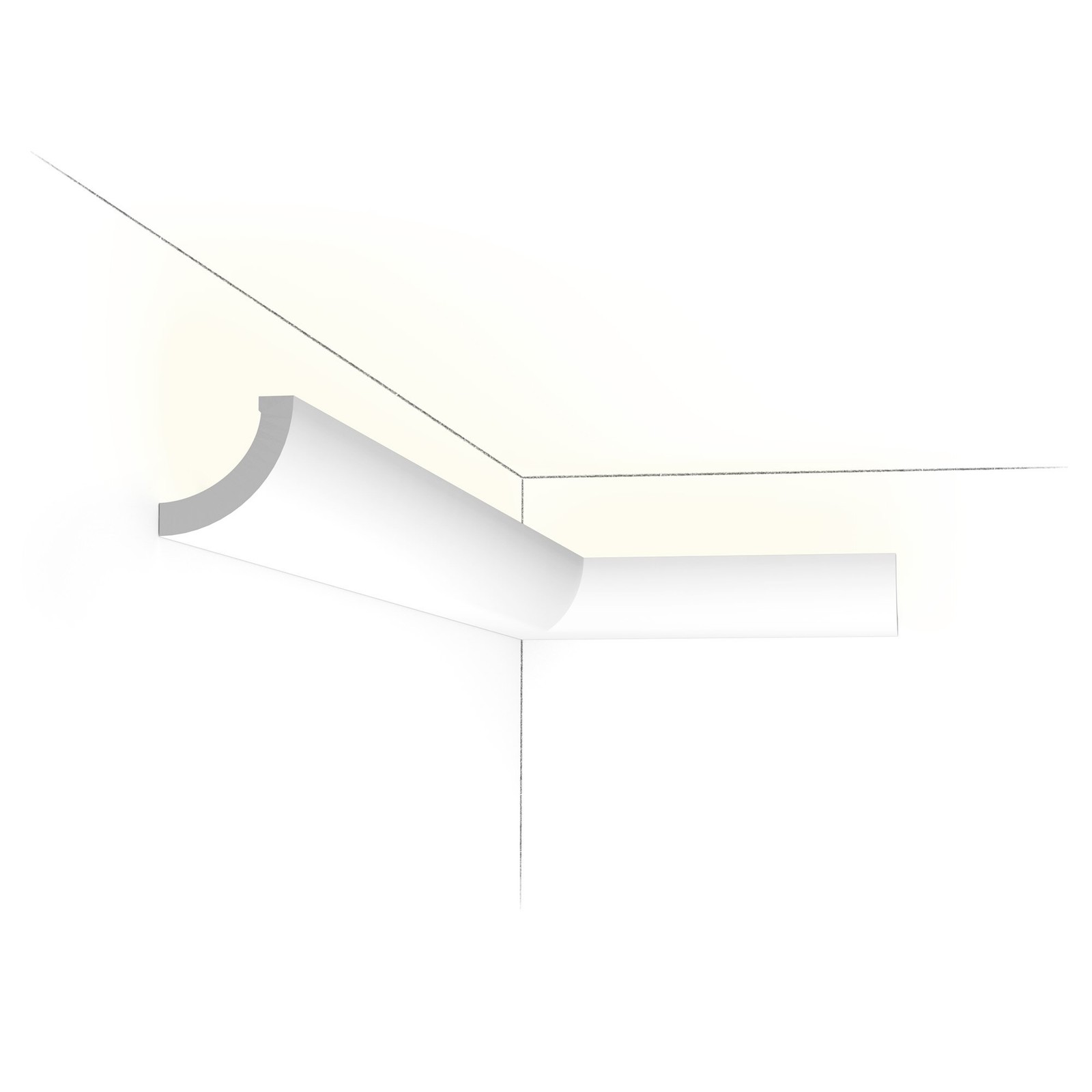 Outwater 2-3/4″ x 78″ Primed White LED Crown Moulding (12 Pack)