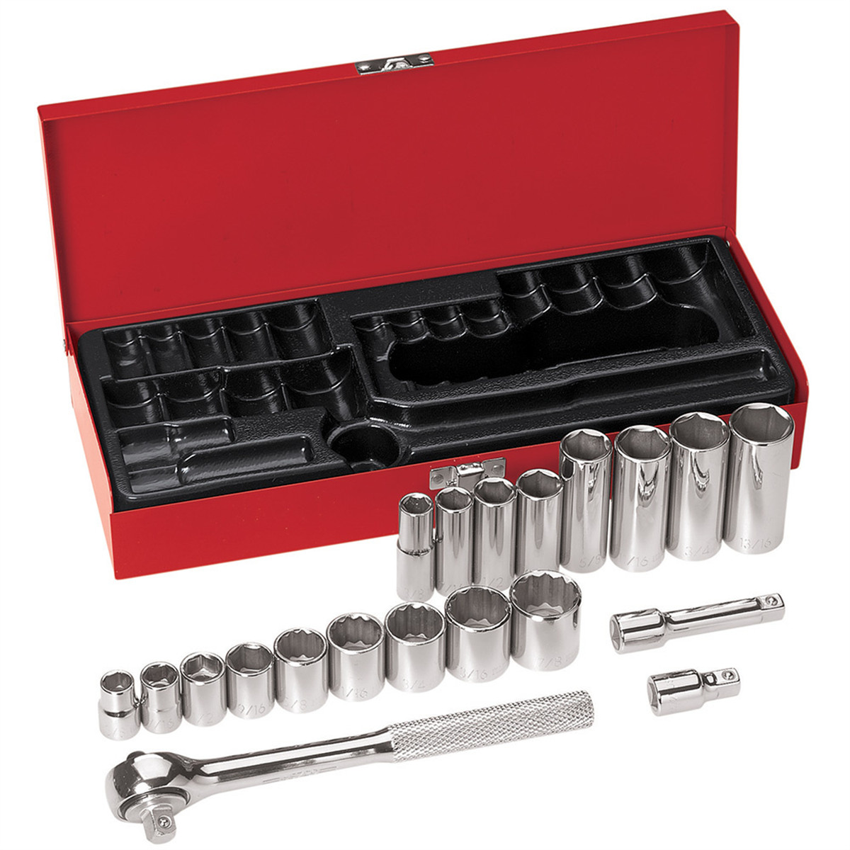 65508Klein Tools 3/8-Inch Drive Socket Wrench Set, 20-Piece