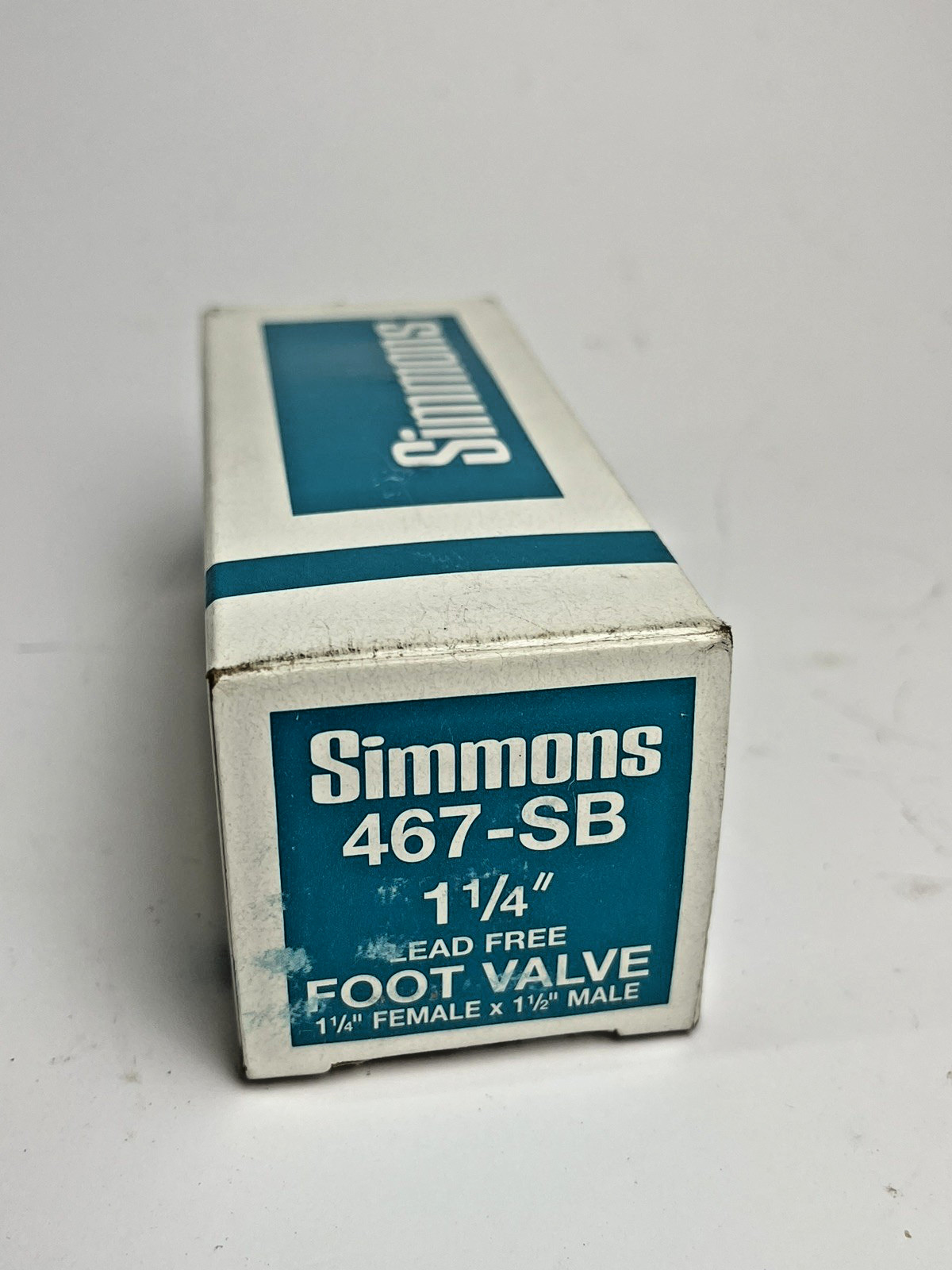 NEW Old Stock Simmons 467-SB 1-1/4″ Brass Foot Valve Made in USA FREE SHIPPING
