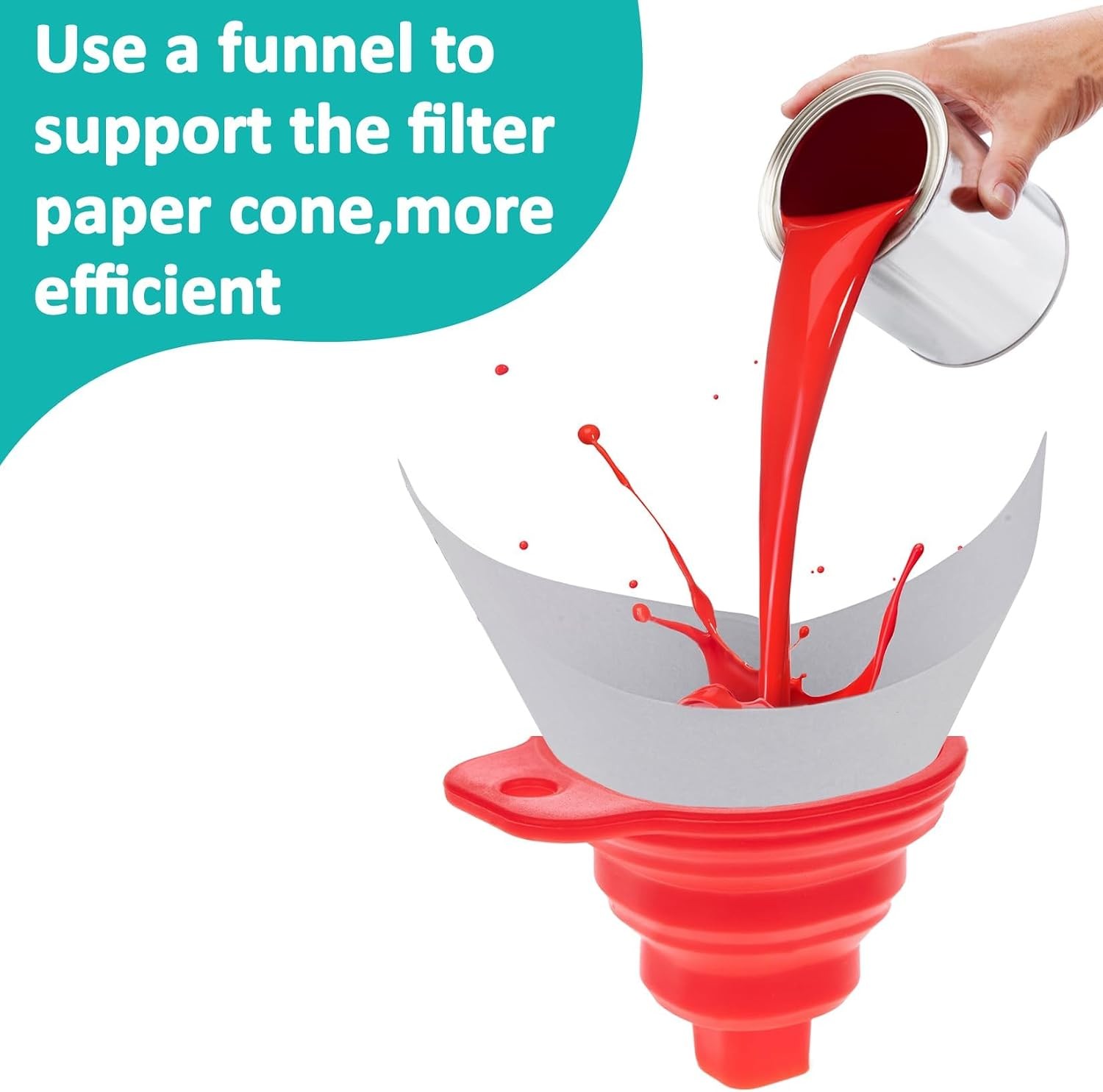 MAQIHAN 100PCS Paint Strainers Paper Cone Paint Mixing Cup Strainer Fine Mesh