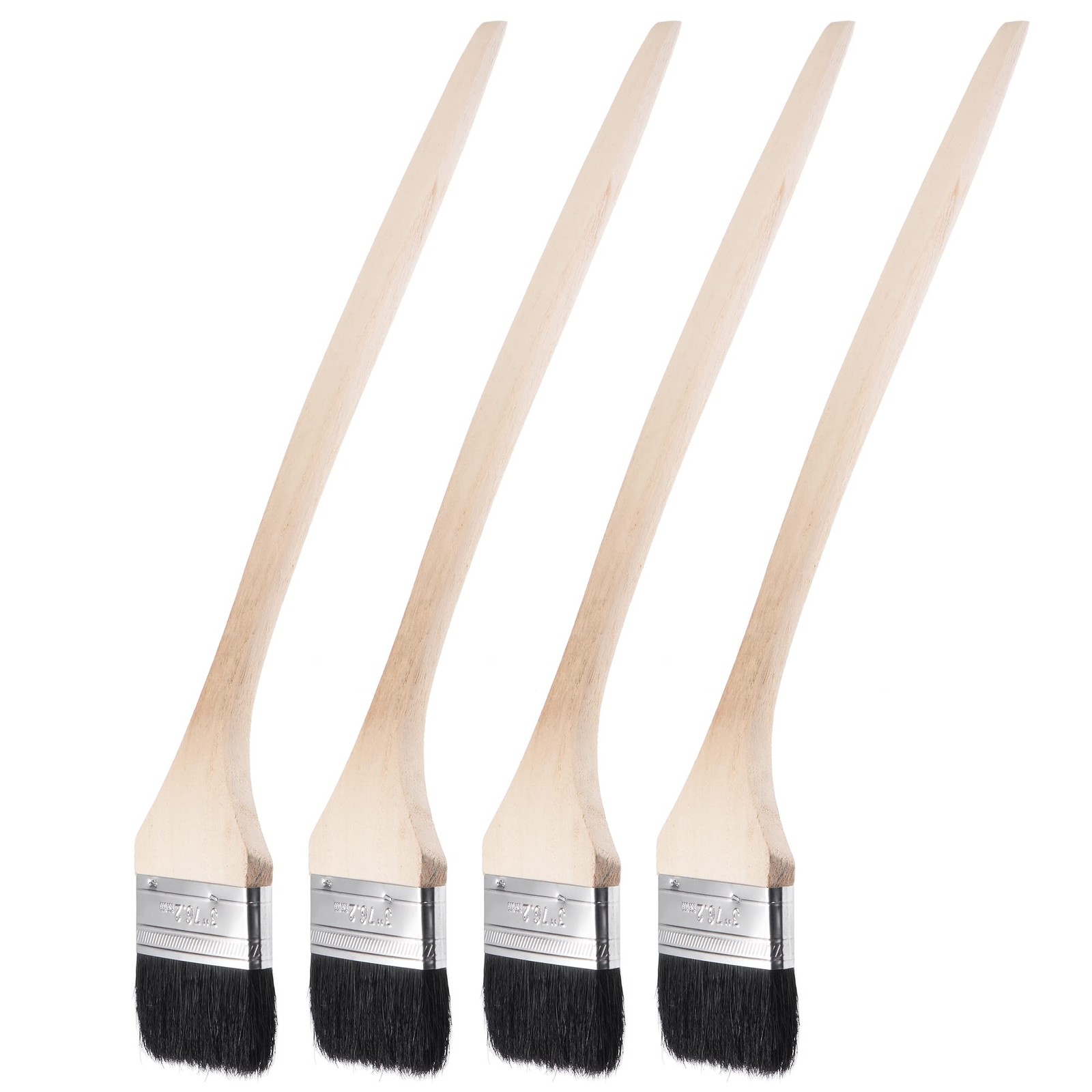 uxcell Bent Radiator Paint Brush 17″ Length 3″ Width Bristle x 3″, Black
