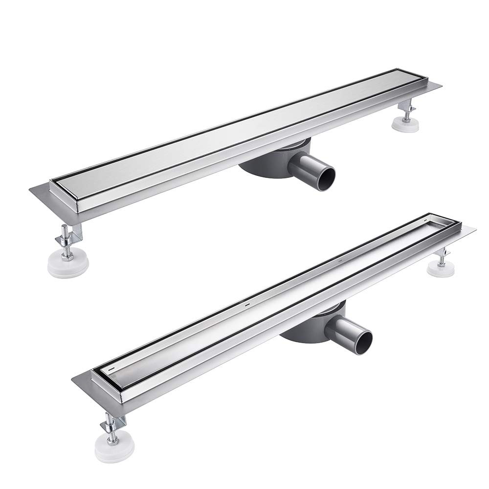 Shower Channel 70 cm Tileable 360 Degree Stainless Steel Complete Set Shower Drain Extra…