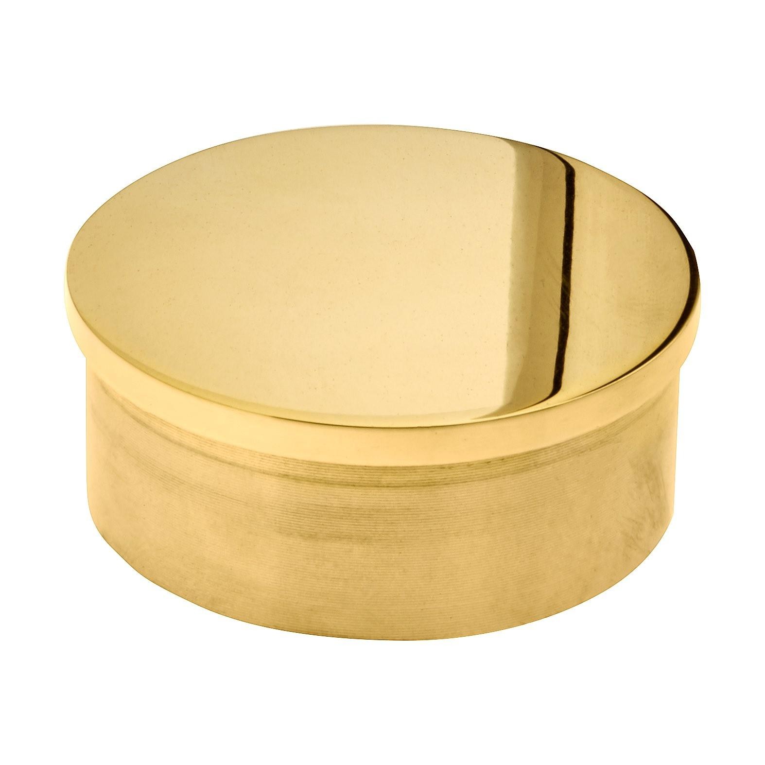 2″ Dia. Polished Brass Flat End Cap 2″ O.D. Tube