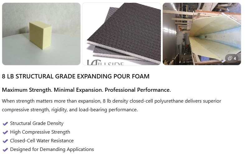 8 lb Expanding Polyurethane Pour Foam: Quart Kit