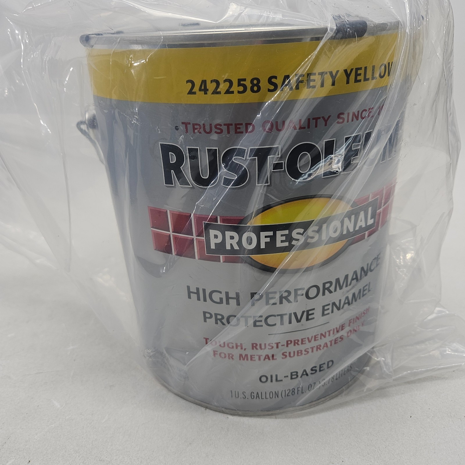 RUST-OLEUM PROFESSIONAL 1 Gal Safety Yellow Protective Oil Enamel 242258