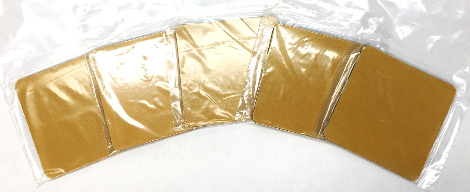 Unbranded 4″x4″x1/16″ Single-Sided Adhesive Peel-Back Rubber Square [Lot of 5]
