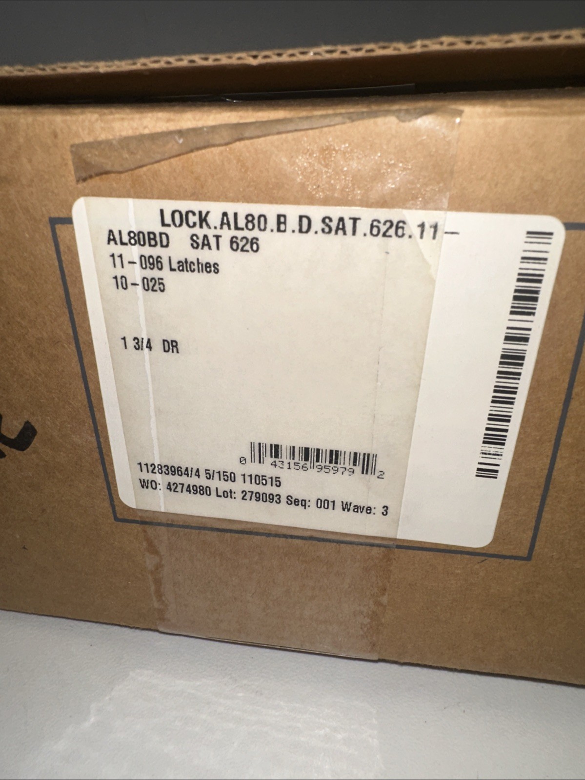 Schlage AL80BD SAT 626 Small Format Core AL Series Storeroom Lock