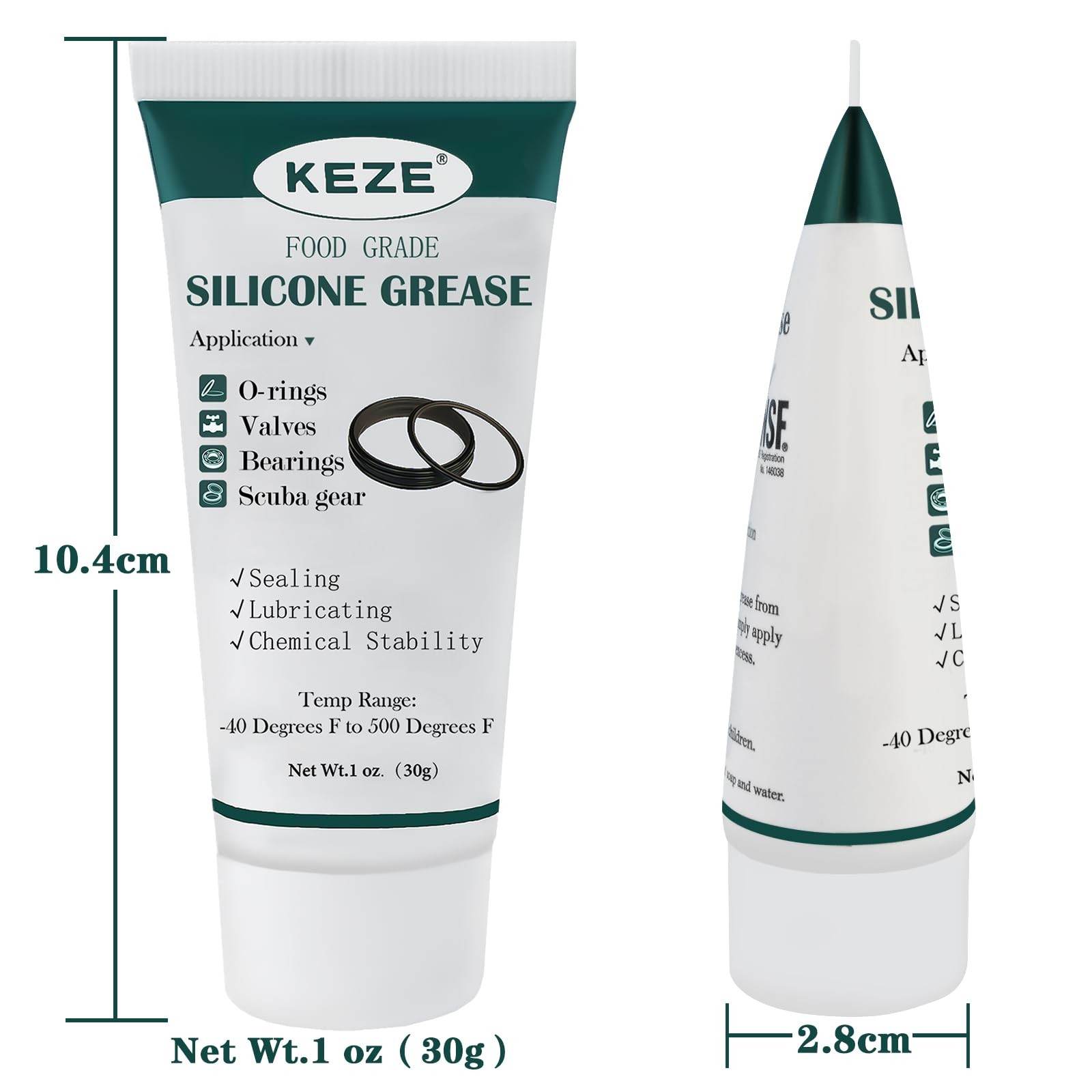 KEZE Silicone Grease Waterproof Food Grade 3 Pack (1oz),