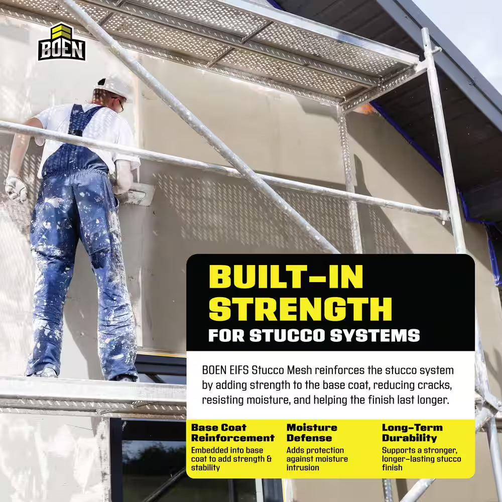 38 In. X 150 Ft. Non-Adhesive EIFS Stucco Mesh