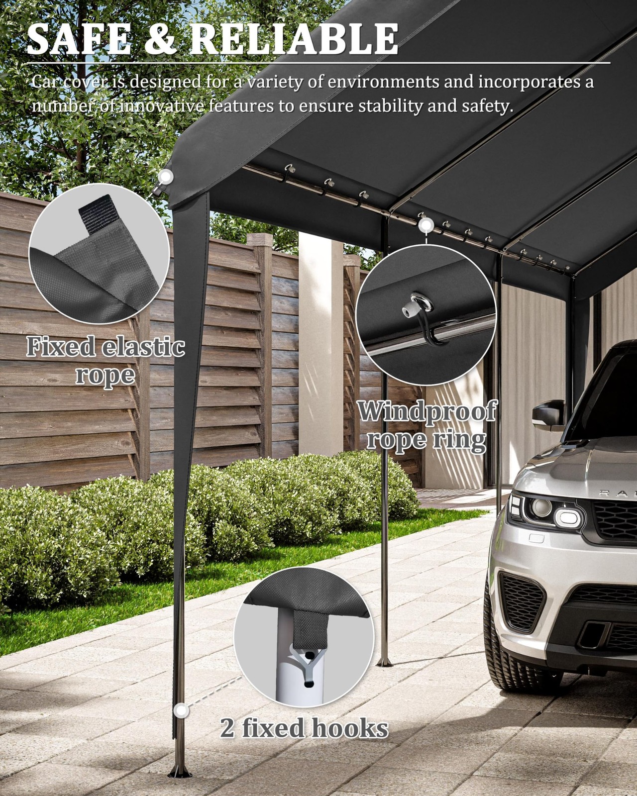 10 X 20 Ft Canopy Replacement Cover Heavy Duty Waterproof UV & Tear Resistant…