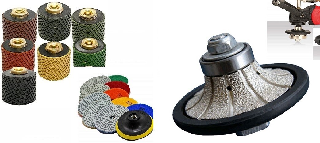 granite marble countertop hole polishing drum pad B20 Radius bullnose router bit