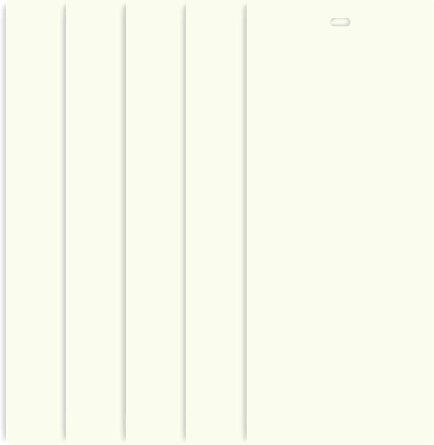 PVC Vertical Replacement Slats Curved Smooth Ivory 94.5 x 3.5 (20-Pack)