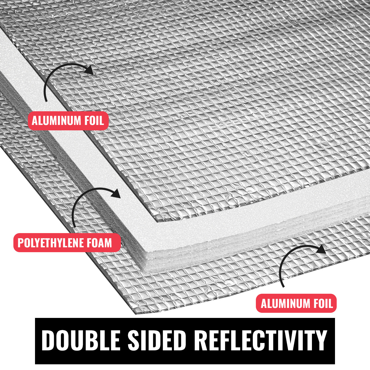XTEMP HOUSEWRAP 1.5mm Reflective Foam Insulation RADIANT BARRIER 4′ X 200ft
