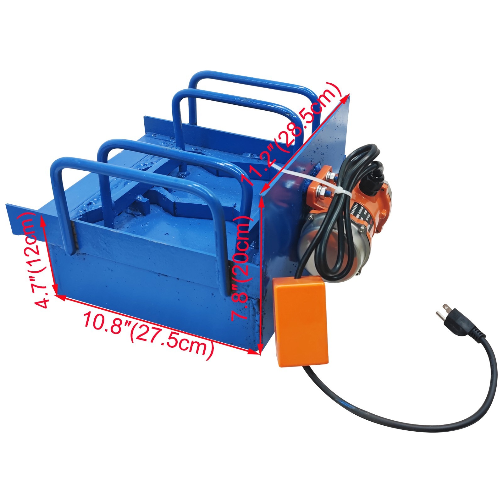 110V Manual Hollow Soil Block Brick Molding Machine Paving Brick Maker Two Holes