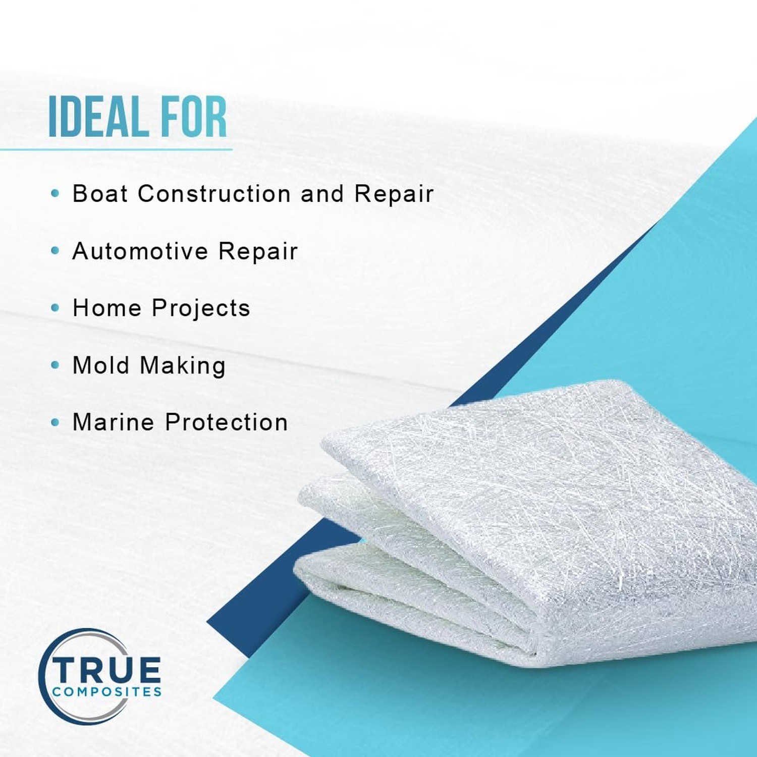 Fiberglass Chopped Strand Mat, 0.75 oz 38″ x 5 Yards | Marine-grade fiberglas…