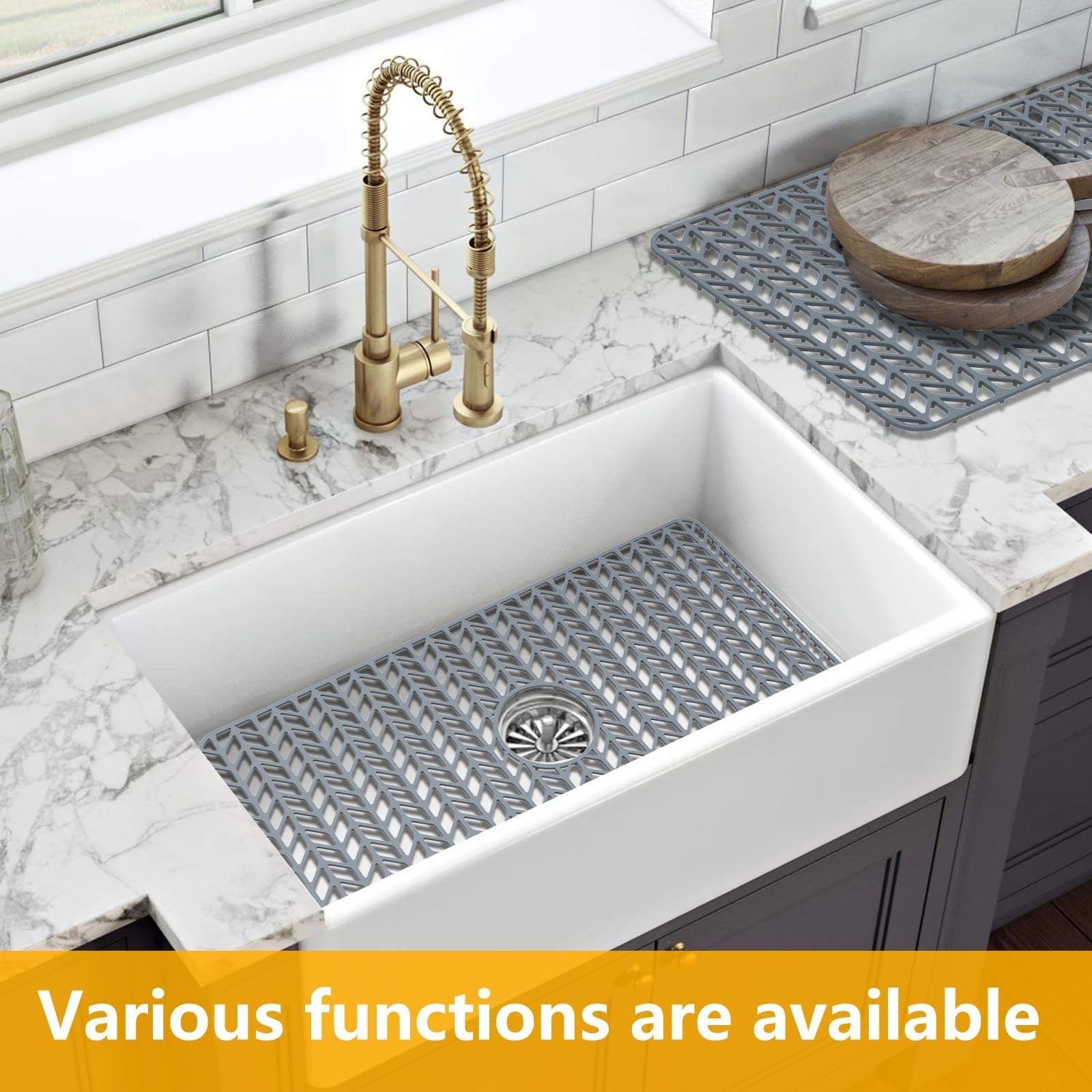 Sink Protectors for Kitchen Sink 12″ 13″ 16″ 18″ 19″ 24″ 26″ 28″ 29″ 30″,Sili…