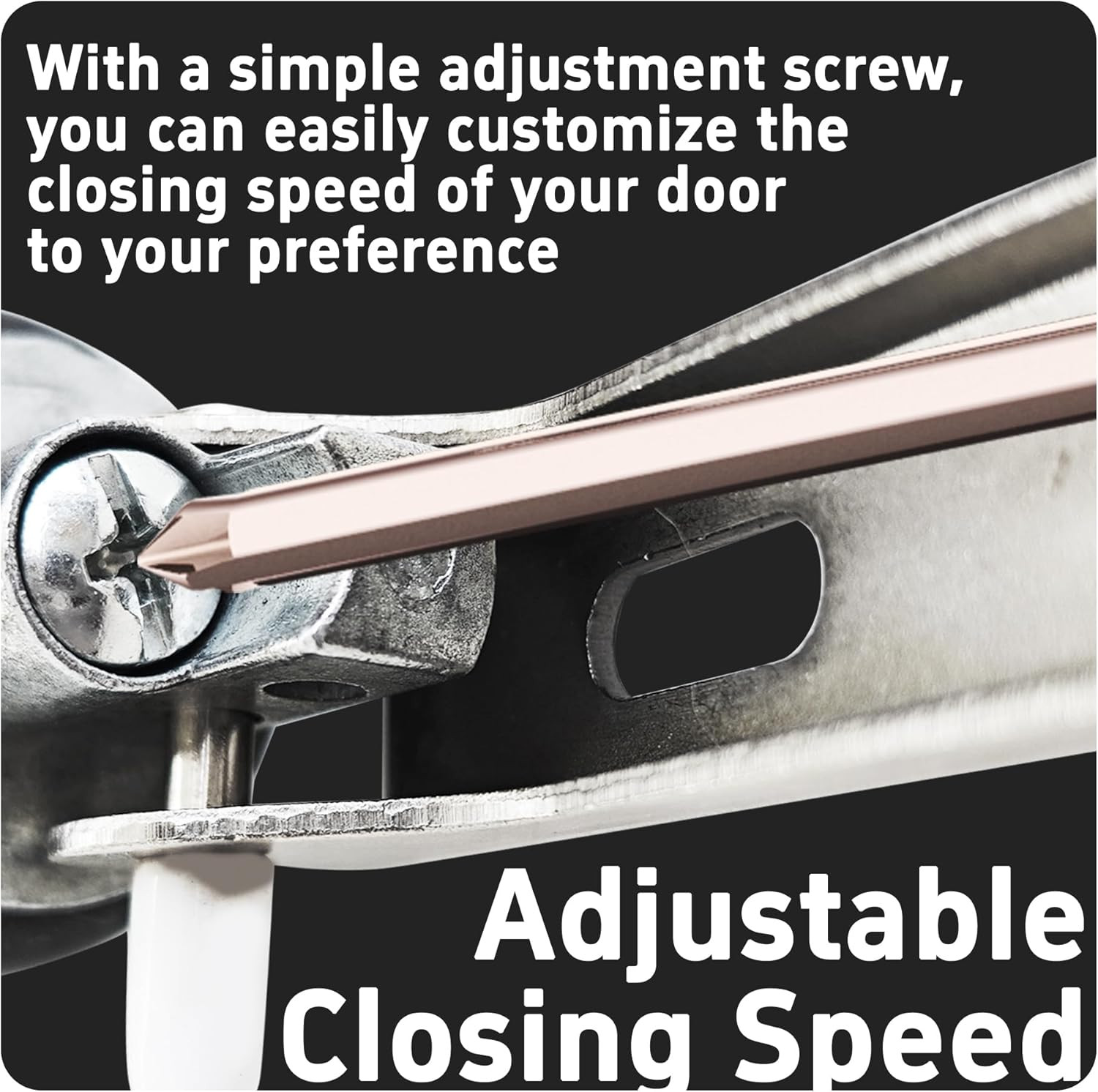 Adjustable Pneumatic Door Closer Kit, Heavy Duty Storm Door Closer with Hold …