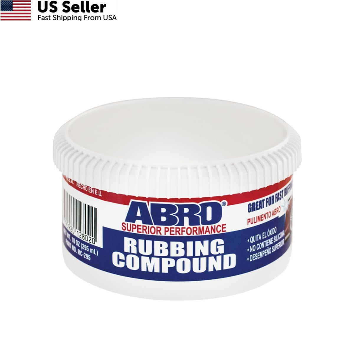 ABRO Rubbing Compound 10 oz — Fast-Cut Buffing 10 Oz,