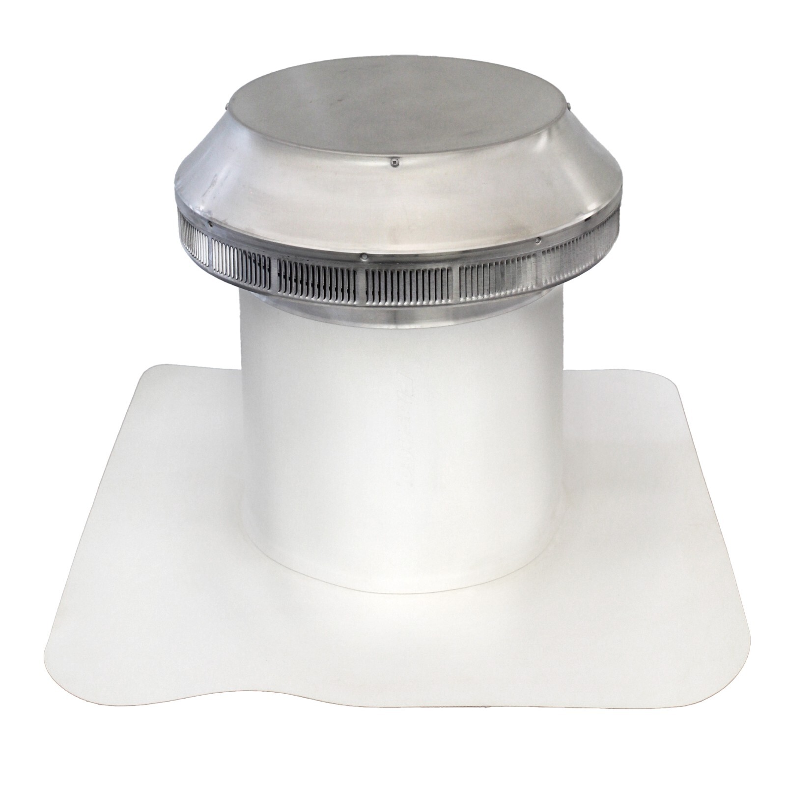 12 In. Dia Aluminum Pop Roof Vent with 11 In. Collar & FlashCo TPO Boot