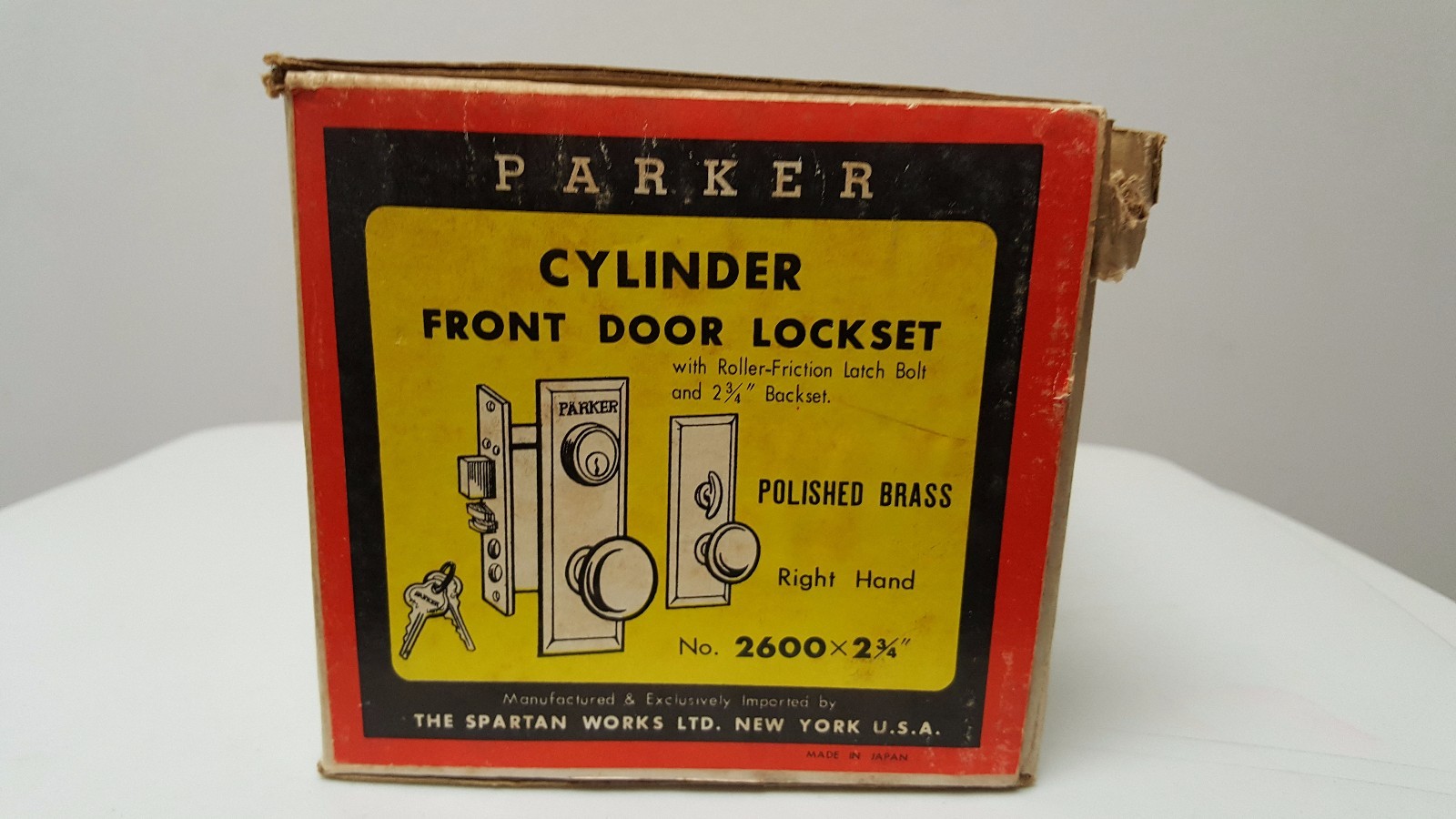 PARKER FRONT DOOR LOCK SET PASSAGE POLISHED BRASS RH SEE PICTURES
