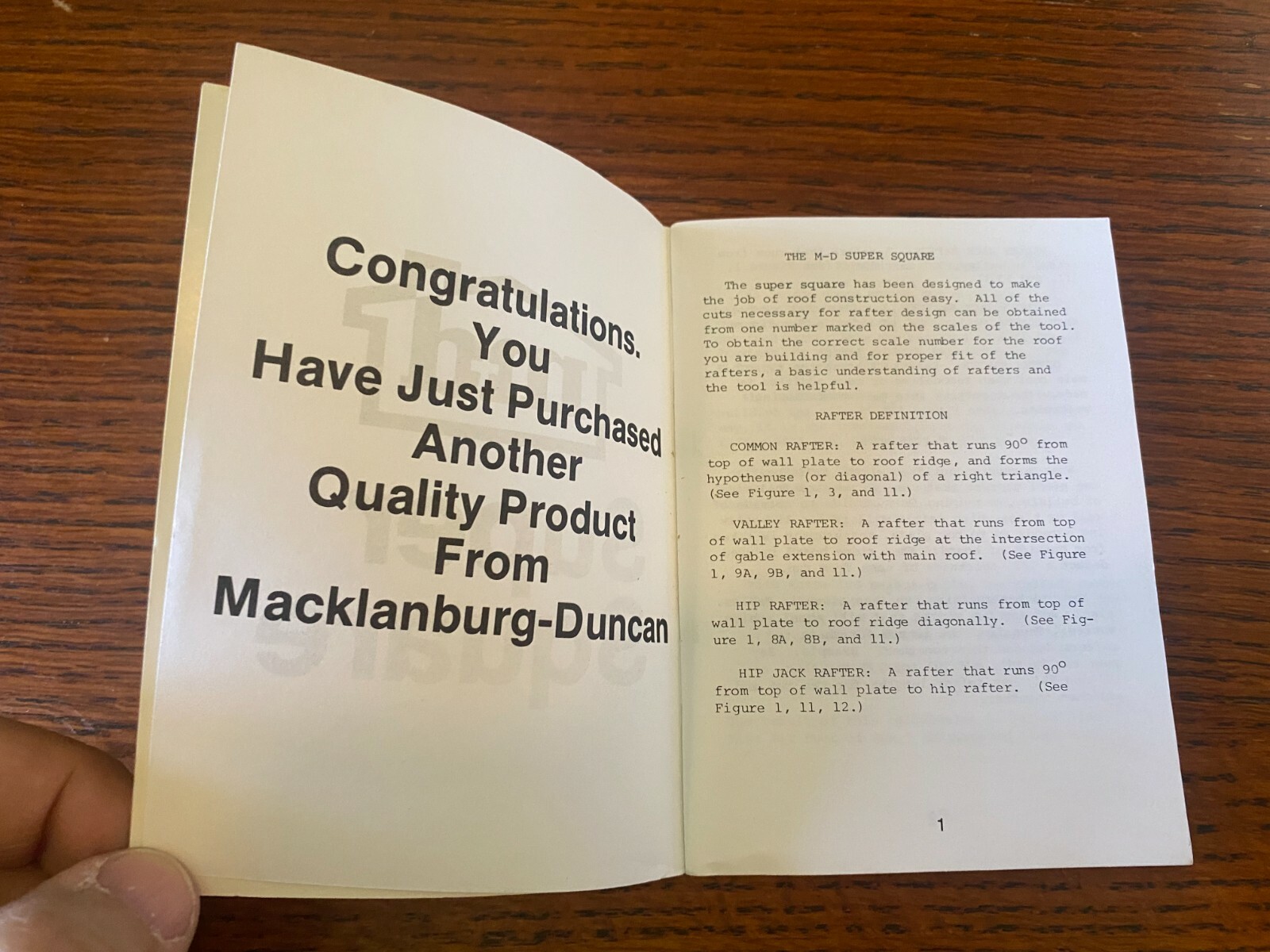 Macklanburg Duncan Instruction Booklet For Roof Construction & Rafter Lengths OP