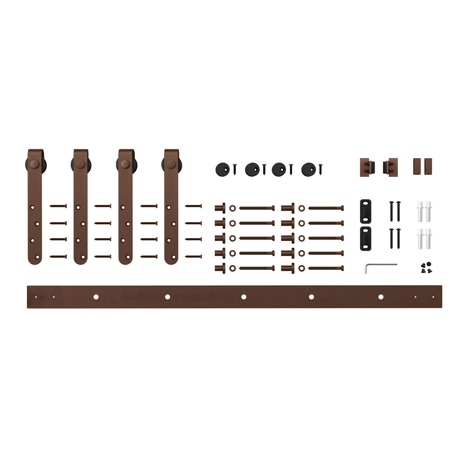 Outwater 6′ Oil Rubbed Bronze Mini Barn Door Hardware – Sliding Double Door Kit