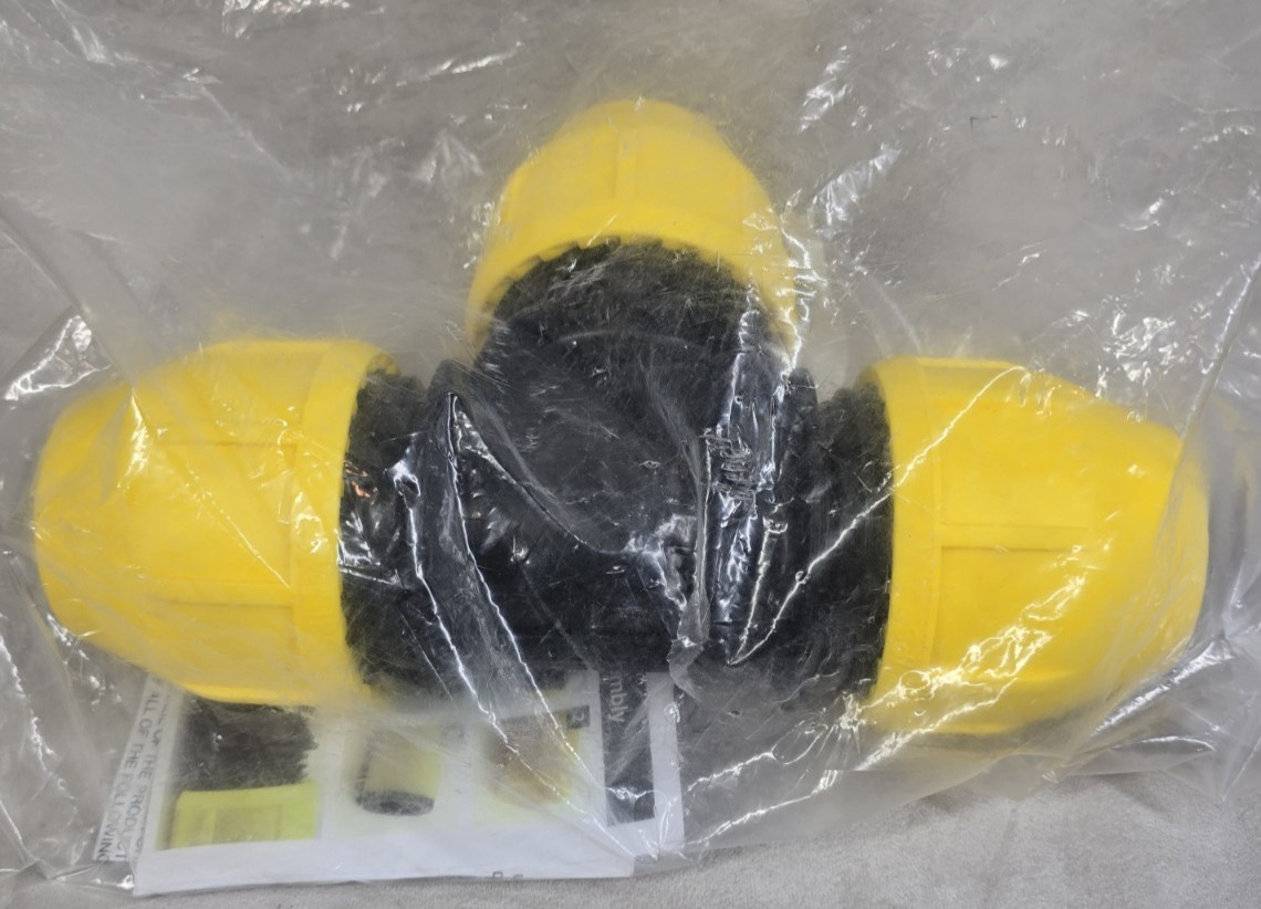 HOME-FLEX 1-1/2 in. IPS DR 11 Yellow Poly Gas Pipe Tee (lot of 2) 18-401-015