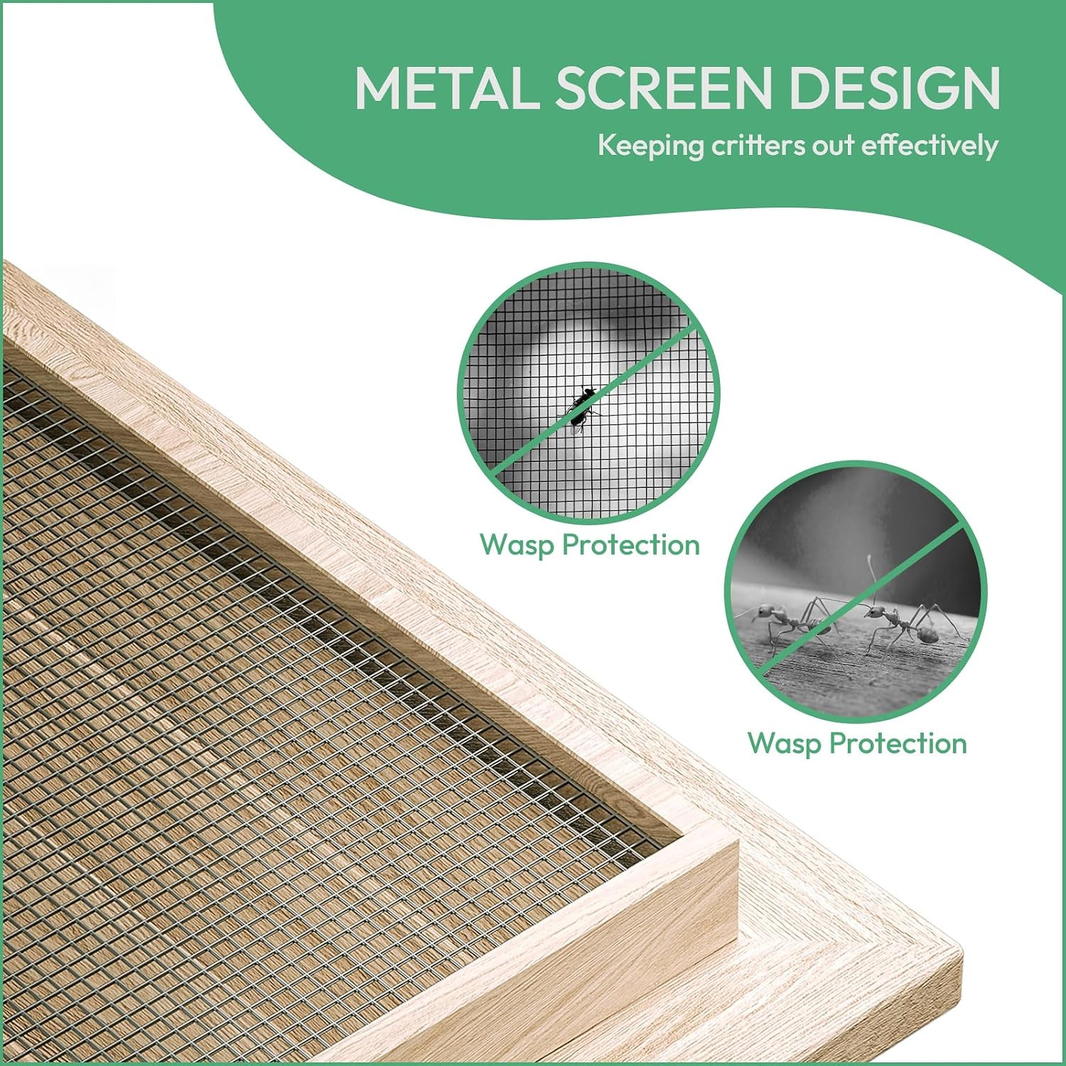 24″ X 24″ Wood Gable Vent with Metal Screen – Large Ventilation Solution, Painta