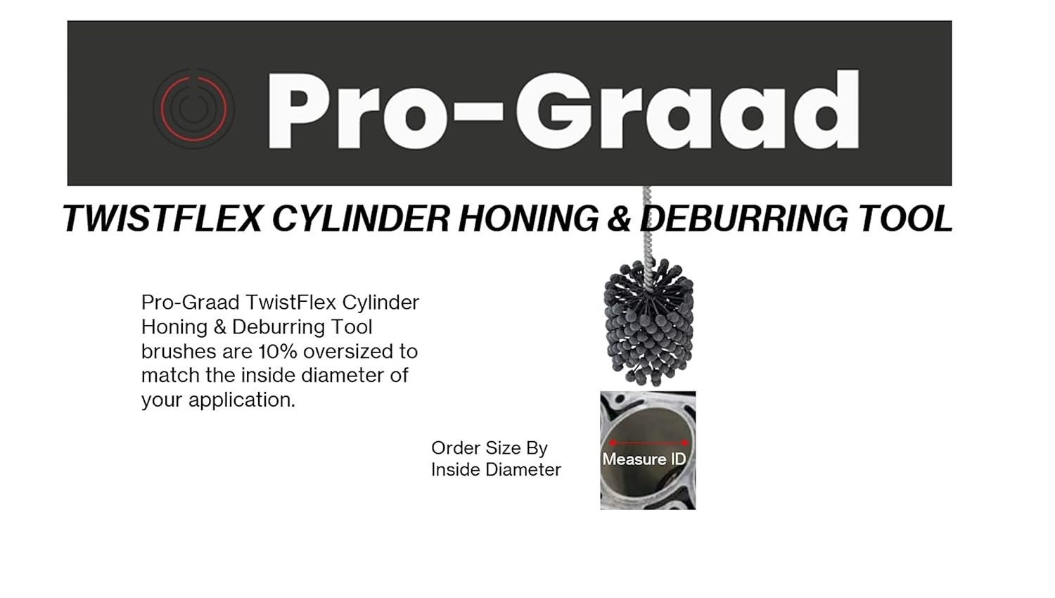 Pro-Graad TwistFlex 3-1/2” 240SC Cylinder Hone | 3.5” (89mm) Standard Duty Flex